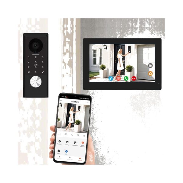2w-kw07-ip7-black-2 KONX KW07-IP7 — 2-Wire Flush WiFi Video Kit, Black - view 2