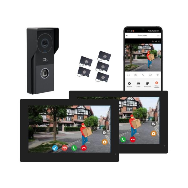 KONX KW06-IP7 — 2-Wire Slim WiFi Video Kit, Black - view 4