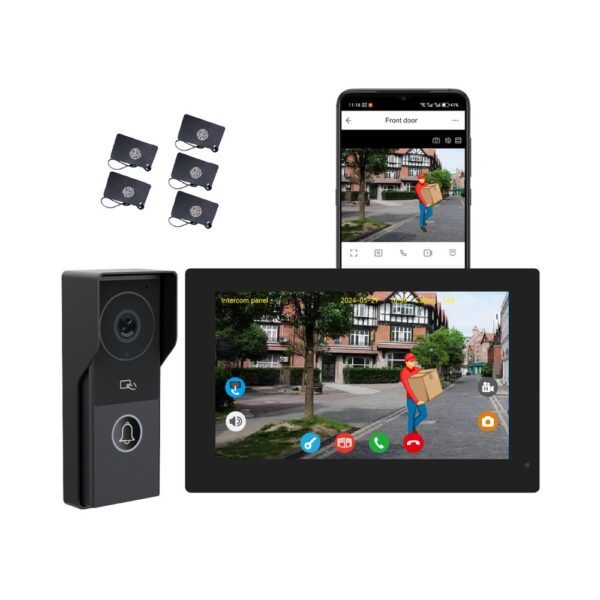 KONX KW06-IP7 — 2-Wire Slim WiFi Video Kit, Black